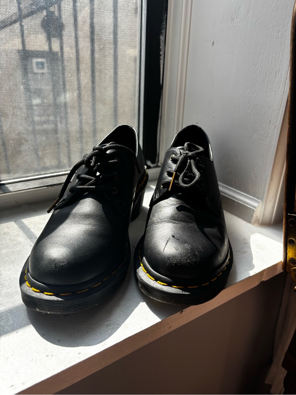 Dr. Martens Women’s Black Leather Heeled Loafers